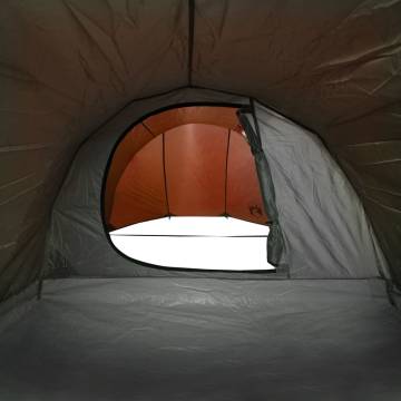 Camping Tent 4-Person Grey and Orange Waterproof