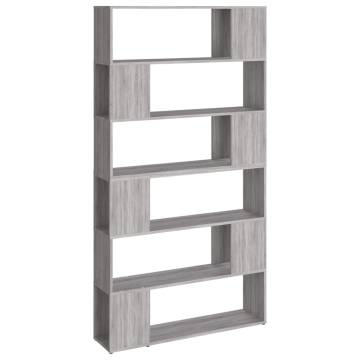 Book Cabinet/Room Divider Grey Sonoma 100x24x188 cm