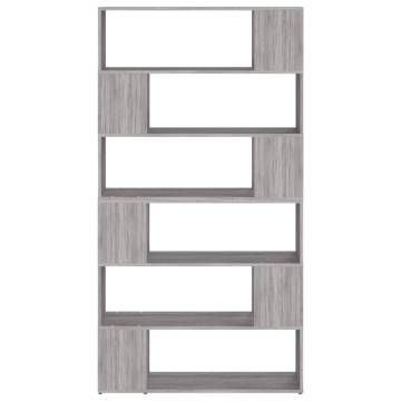 Book Cabinet/Room Divider Grey Sonoma 100x24x188 cm