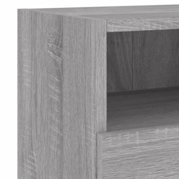 TV Wall Cabinets 2 pcs Grey Sonoma 60x30x30 cm Engineered Wood