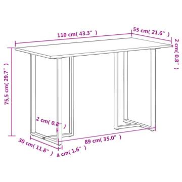 Dining Table 110x55x75.5 cm Solid Wood Mango