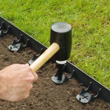 Nature Garden Border Edging and Anchor Pegs Black