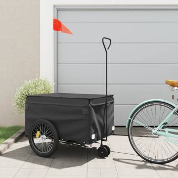 Bike Trailer Black 45 kg Iron