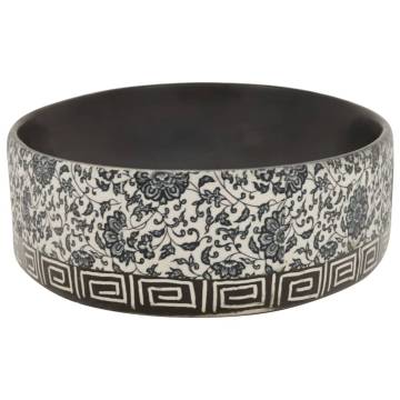 Countertop Basin Black and Blue Oval 56.5x36.5x13.5 cm Ceramic