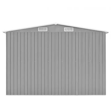 Garden Shed 257x298x178 cm Metal Grey