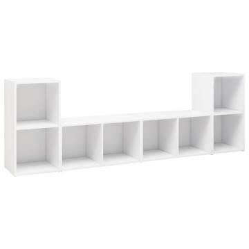 TV Cabinets 4 pcs White 72x35x36.5 cm Engineered Wood