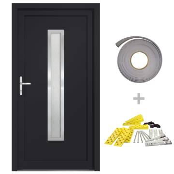 Front Door Anthracite 98x208 cm PVC