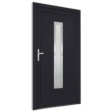 Front Door Anthracite 98x208 cm PVC