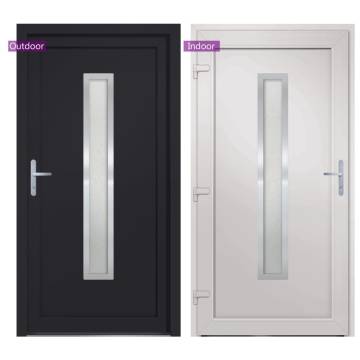 Front Door Anthracite 98x208 cm PVC