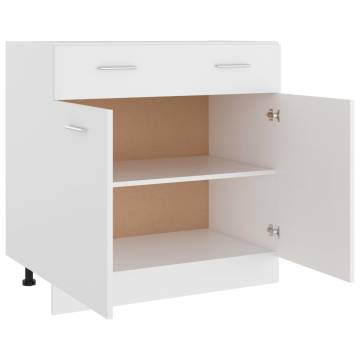 Drawer Bottom Cabinet White 80x46x81.5 cm Engineered Wood