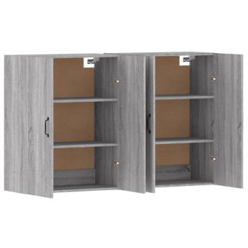 Wall Mounted Cabinets 2 pcs Grey Sonoma Engineered Wood