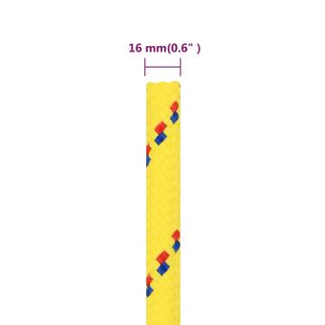 Boat Rope Yellow 16 mm 250 m Polypropylene