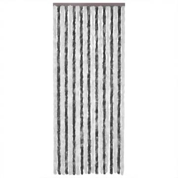 Fly Curtain Grey and White 100x200 cm Chenille