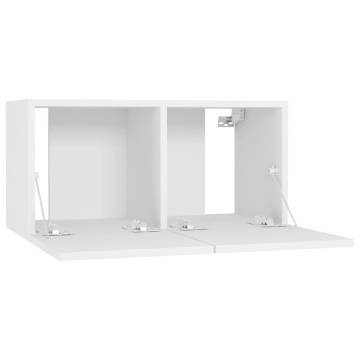 Hanging TV Cabinets 3 pcs White 60x30x30 cm