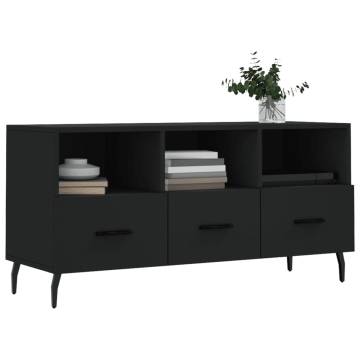 TV Cabinet Black 102x36x50 cm Engineered Wood