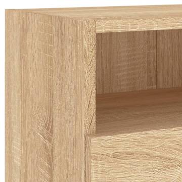 TV Wall Cabinets 2 pcs Sonoma Oak 80x30x30 cm Engineered Wood