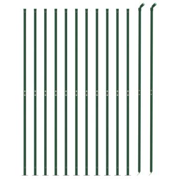 Wire Mesh Fence with Flange Green 1.8x25 m