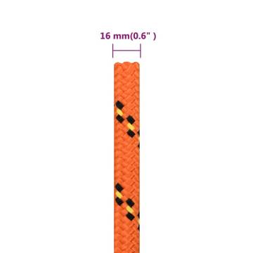 Boat Rope Orange 16 mm 100 m Polypropylene