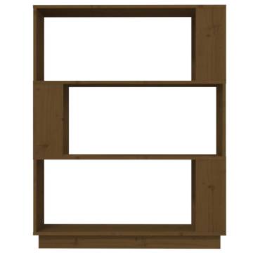 Book Cabinet/Room Divider Honey Brown 80x25x101 cm Solid Wood