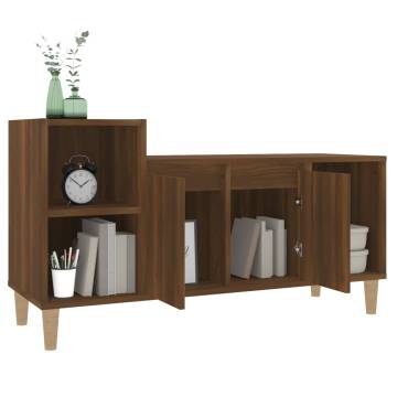 TV Cabinet Brown Oak 100x35x55 cm Engineered Wood