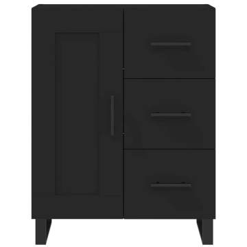 Highboard Black 69.5x34x180 cm Engineered Wood