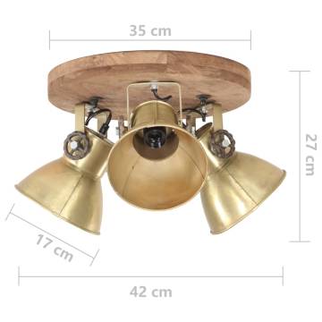 Industrial Ceiling Lamp 25 W Brass 42x27cm E27