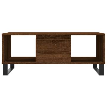 Coffee Table Brown Oak 90x50x36.5 cm Engineered Wood