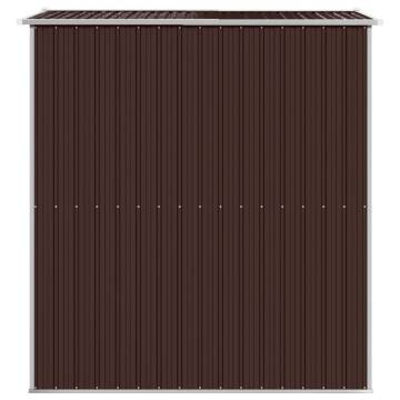 Garden Shed Dark Brown 192x191x223 cm Galvanised Steel