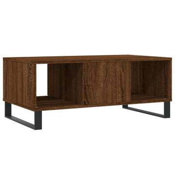 Coffee Table Brown Oak 90x50x36.5 cm Engineered Wood