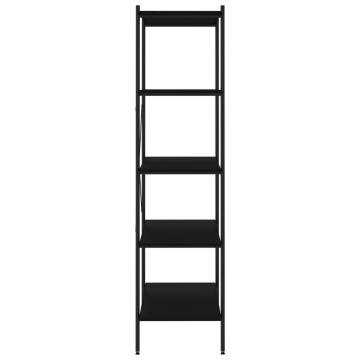 5-Tier Shelving Unit Black 80x40x163 cm