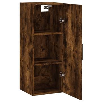 Wall Mounted Cabinet Smoked Oak 34.5x34x90 cm