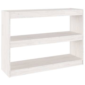 Book Cabinet Room Divider White 100x30x71.5 cm Pinewood