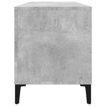 Record Cabinet Concrete Grey 100x38x48 cm Engineered Wood