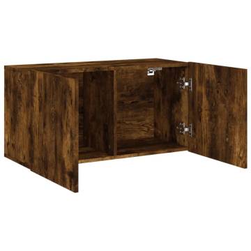 TV Cabinet Wall-mounted Smoked Oak 80x30x41 cm