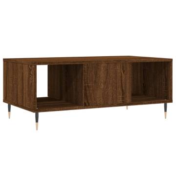 Coffee Table Brown Oak 90x50x36.5 cm Engineered Wood