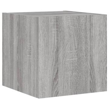 5 Piece TV Wall Cabinets with LED Lights Grey Sonoma