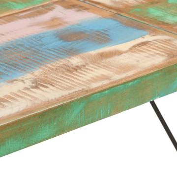 Bar Table 150x70x107 cm Solid Wood Reclaimed and Iron