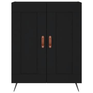 Highboard Black 69.5x34x180 cm Engineered Wood