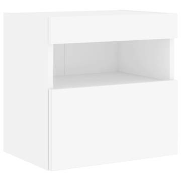 TV Wall Cabinets with LED Lights 2 pcs White 40x30x40 cm