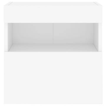 TV Wall Cabinets with LED Lights 2 pcs White 40x30x40 cm