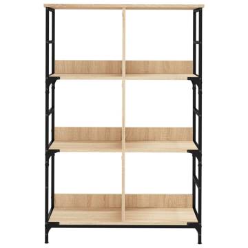 Bookshelf Sonoma Oak 78.5x33x117.5 cm Engineered Wood