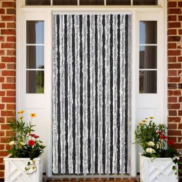 Fly Curtain Grey and Black 100x200 cm Chenille