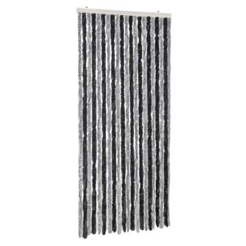 Fly Curtain Grey and Black 100x200 cm Chenille