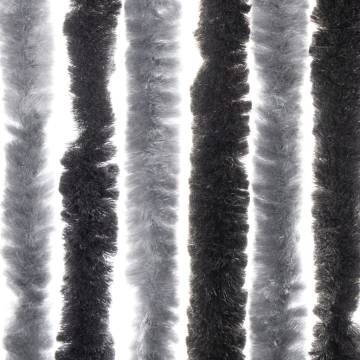 Fly Curtain Grey and Black 100x200 cm Chenille