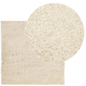 Shaggy Rug High Pile Modern Gold 160x160 cm