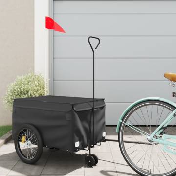 Bike Trailer Black 30 kg Iron