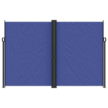 Retractable Side Awning Blue 220x1000 cm