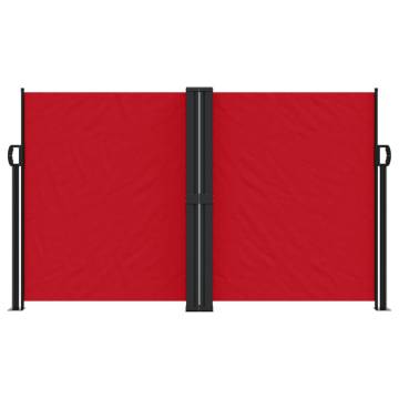 Retractable Side Awning Red 140x1200 cm