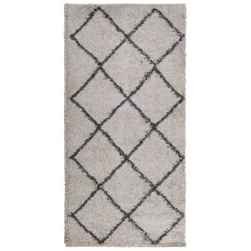 Shaggy Rug High Pile Modern Beige and Anthracite 100x200 cm