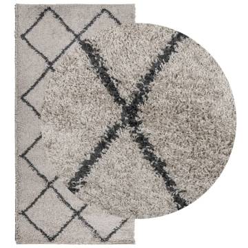 Shaggy Rug High Pile Modern Beige and Anthracite 100x200 cm